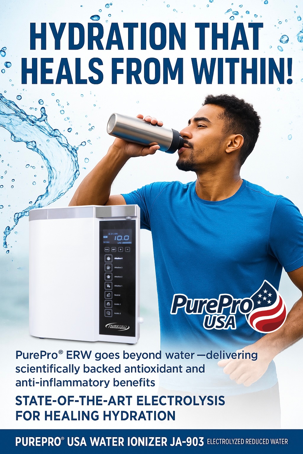 PurePro® JA-903 Electrolyzed Reduced Water (ERW) 